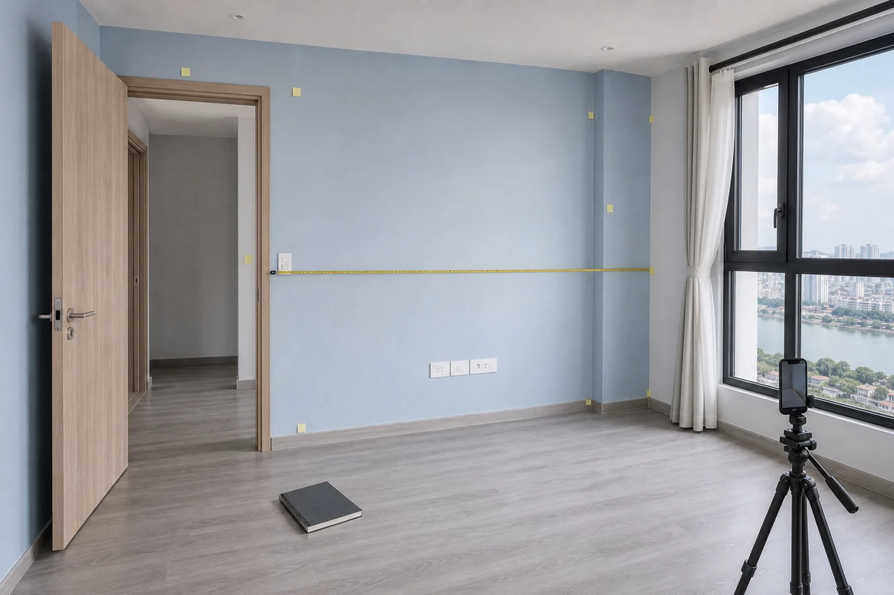 Cách chuẩn bị ảnh phòng để DreamDeco preview nội thất chính xác hơn - Dọn vùng nhìn